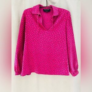 Vanessa Seward silk heart bring blouse size 38